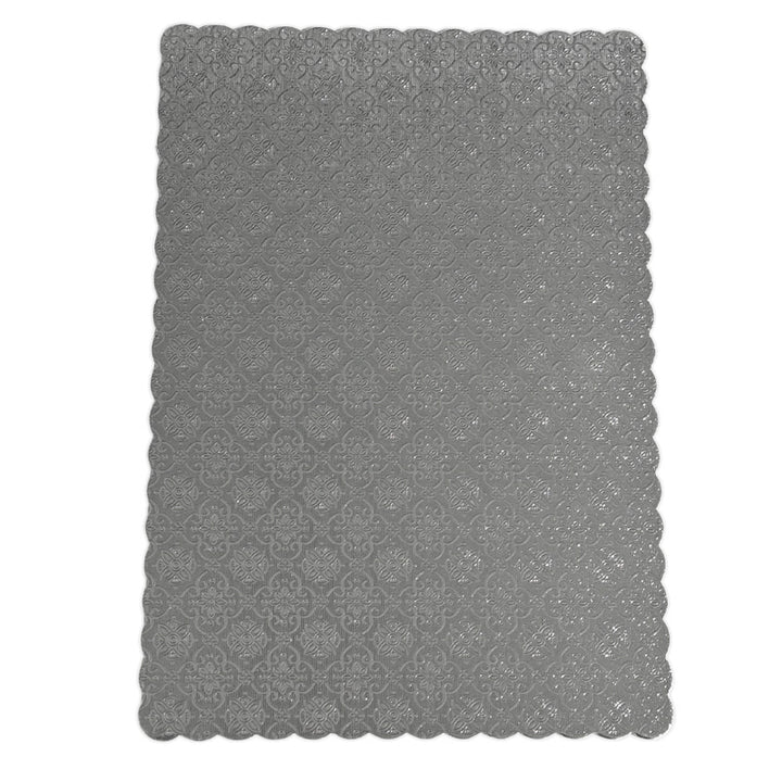 Base rectangular plateada