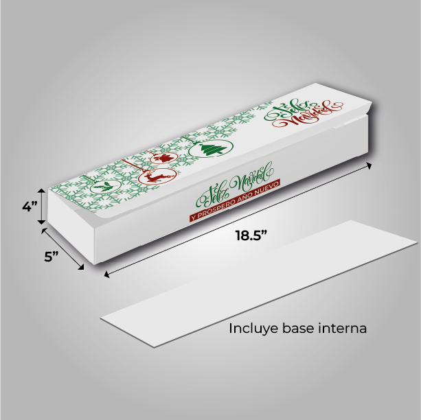 Caja Color para pan de jamón