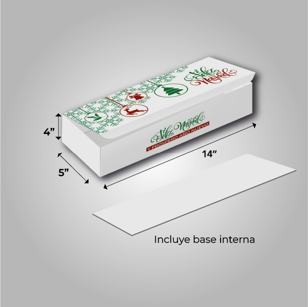 Caja color para pan de jamón