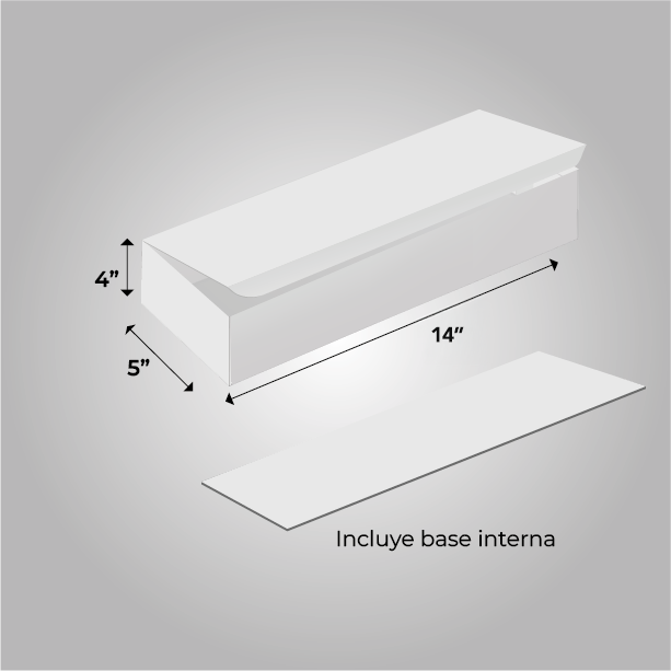 Caja blanca para pan de jamón