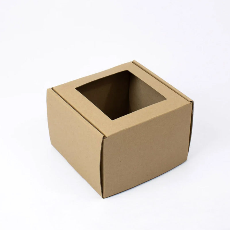 Caja kraft con ventana