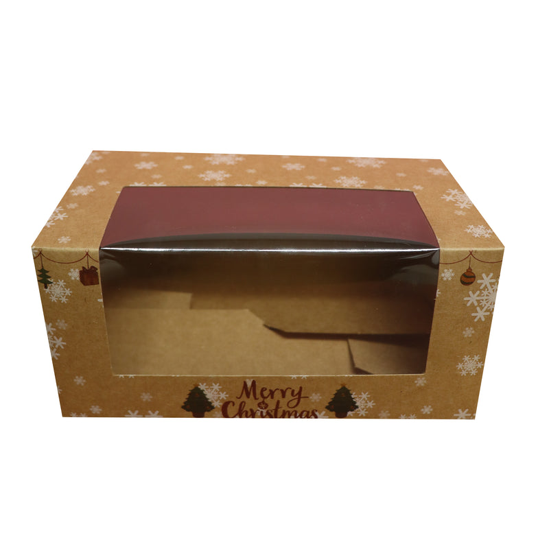 Caja kraft de navidad  20 x 12 x 9cm