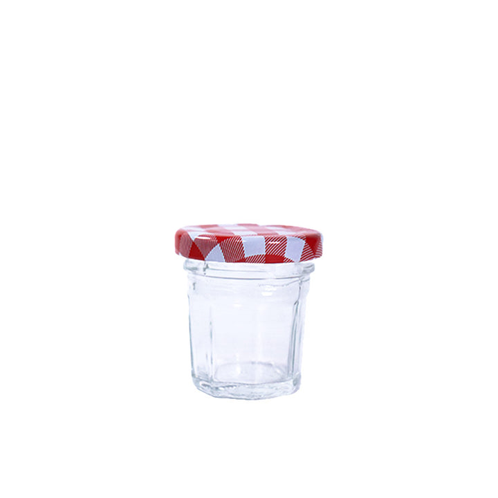Frascos de vidrio multiuso tapa roja