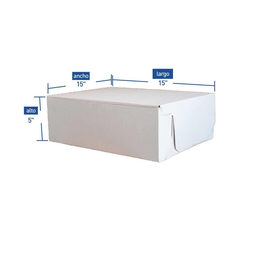 Caja baja blanca para dulce sin ventana