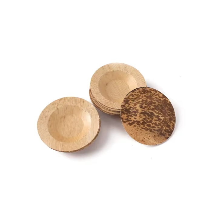Plato redondo de bambú
