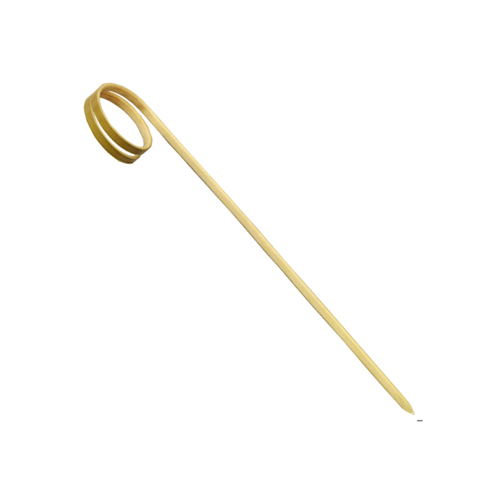 Brocheta de anillo de bambú