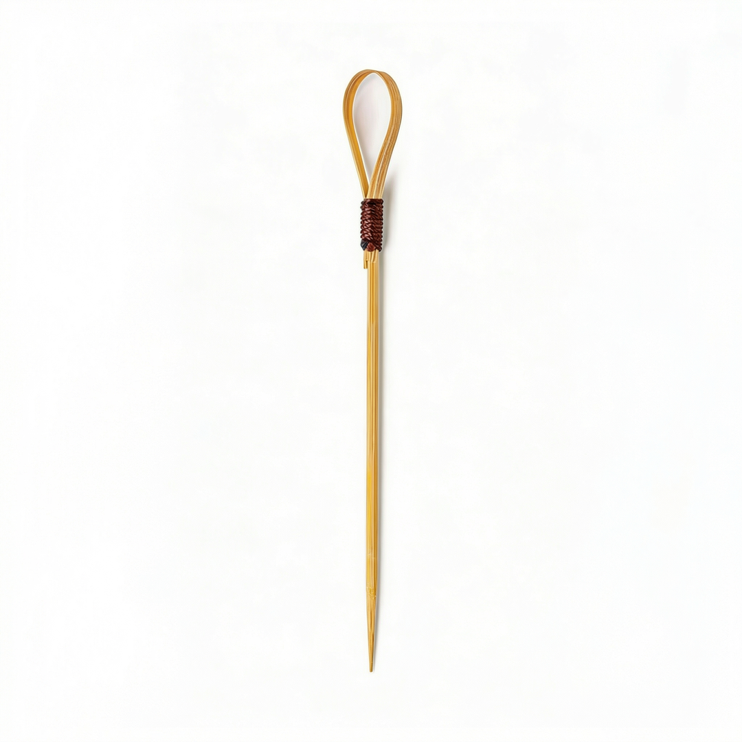 Brocheta de bucle de bambú