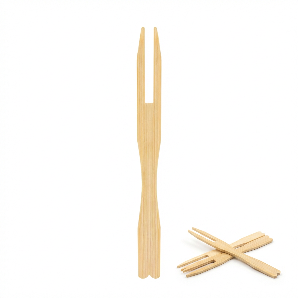 Tenedor de degustación de bambú