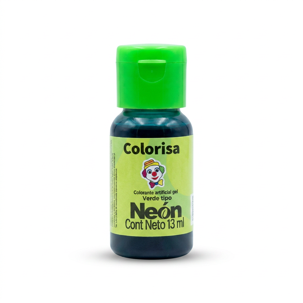 Colorante en gel artificial neón