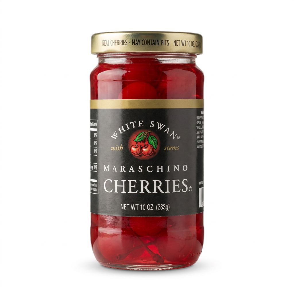 Cerezas maraschino con tallos