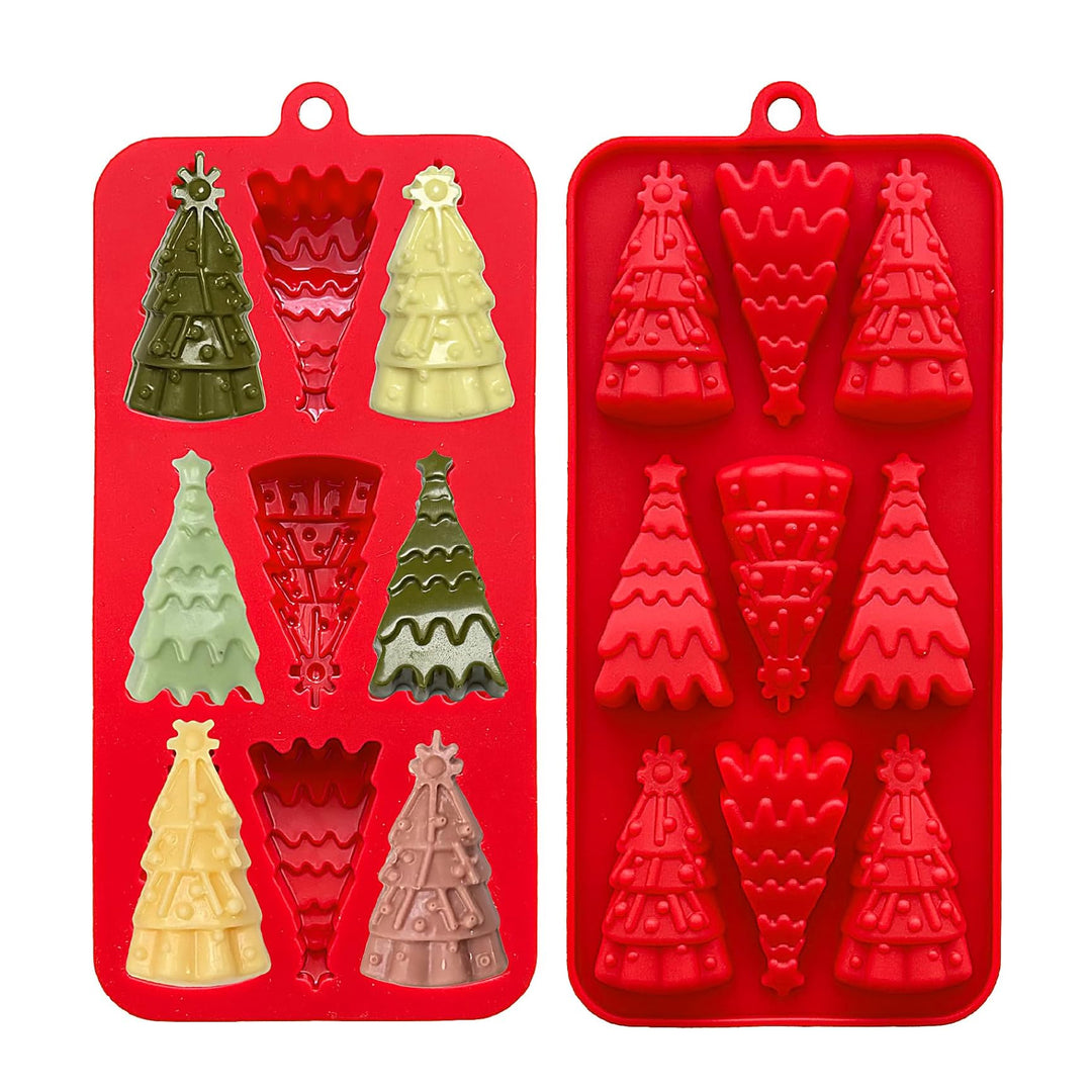 Molde de silicón de pino de navidad