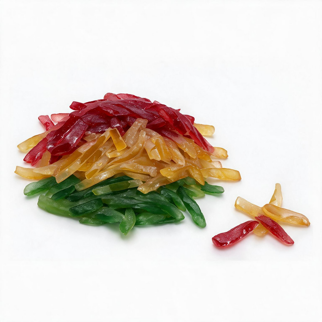 Fruta confitada mixta en palitos