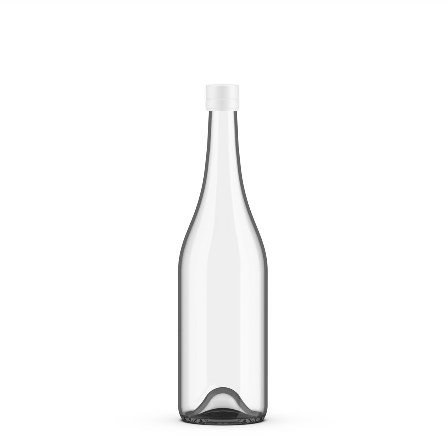 Botella de vidrio con tapa rosca