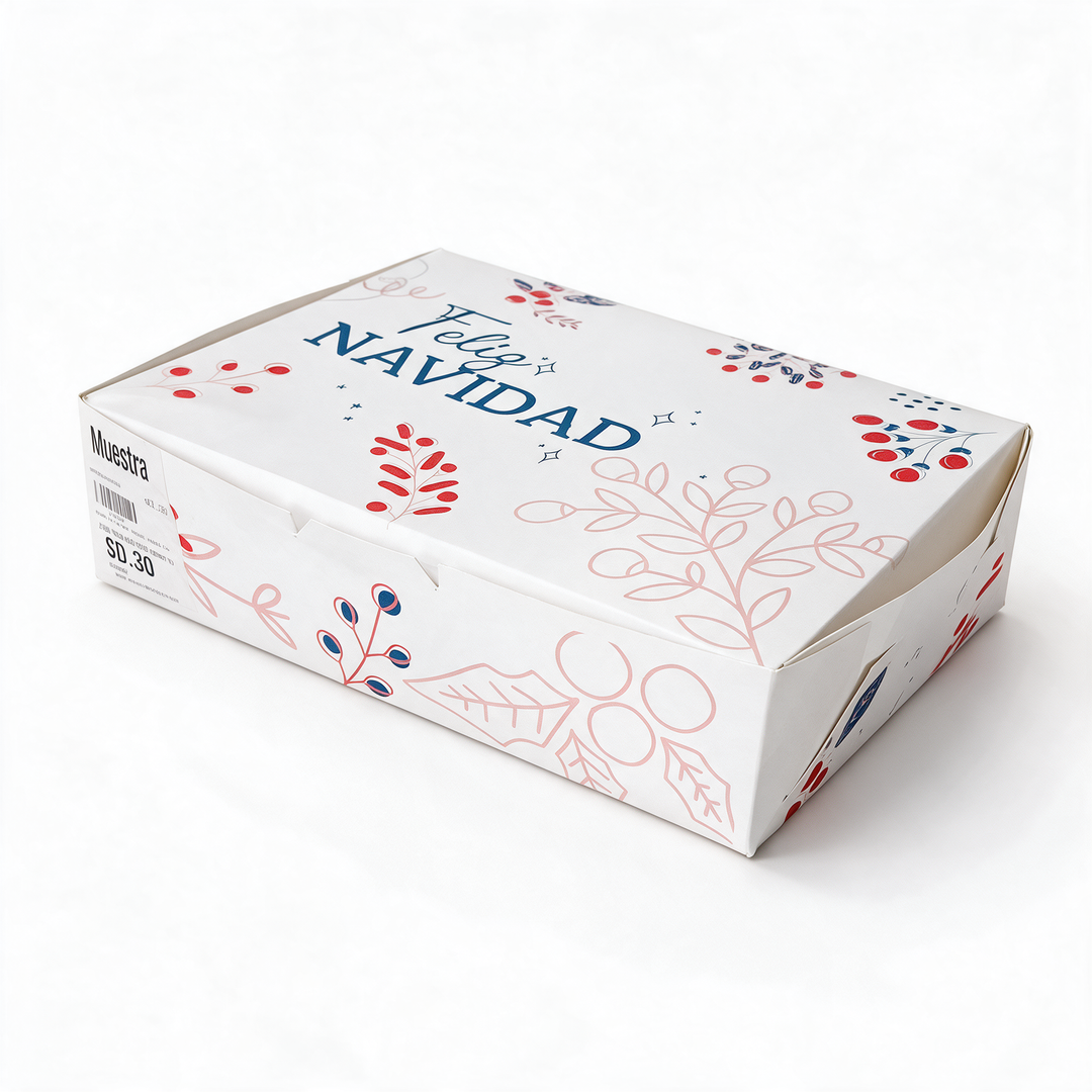 Caja feliz navidad 30 x 21.5 x 8 cm