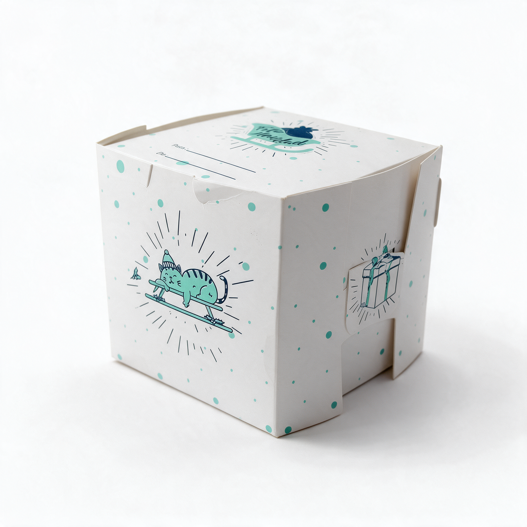 Caja feliz navidad 10 x 10 x 10 cm