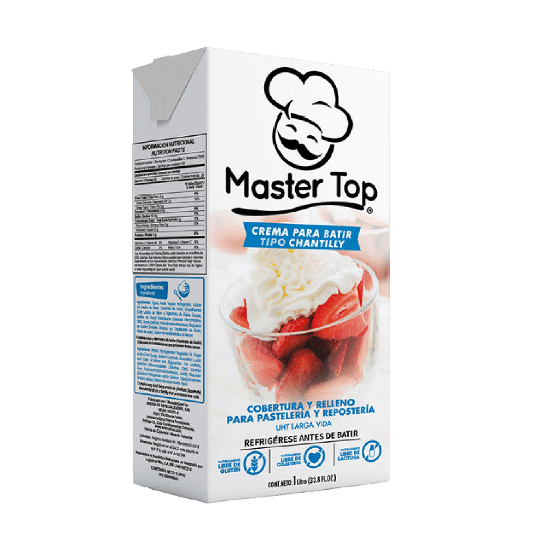 Crema para batir tipo Chantilly
