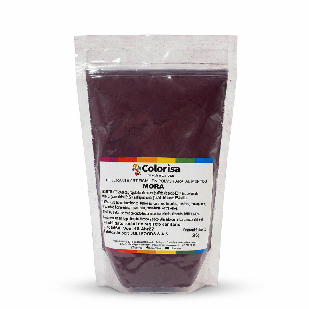 Colorante en polvo para alimentos 500 gr