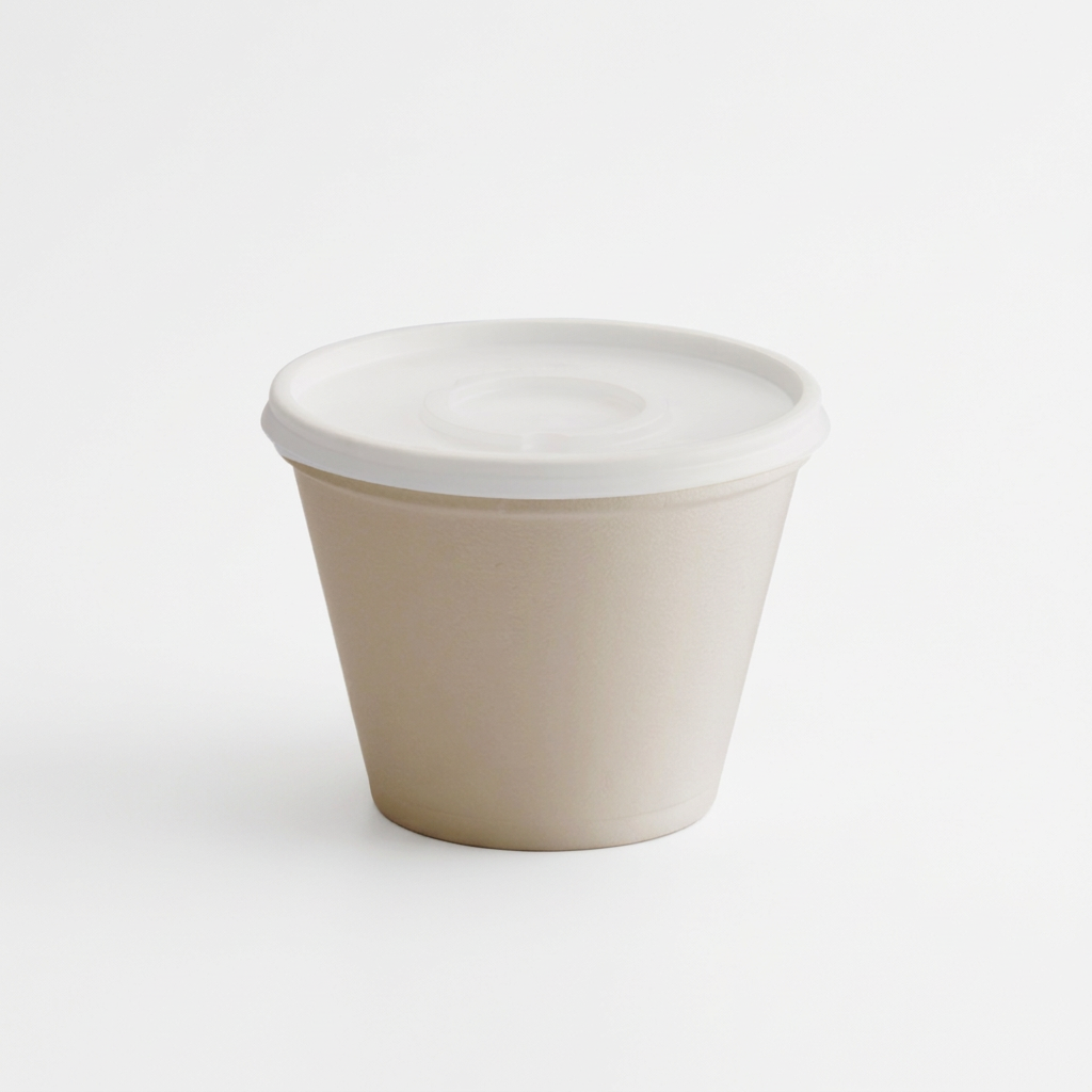Envase biodegradable con tapa 12 oz