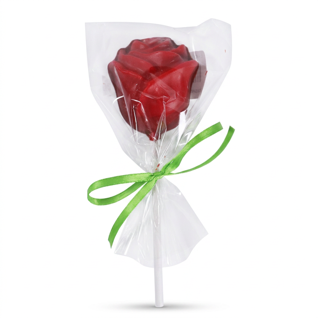 Chocolate en forma de rosa chica