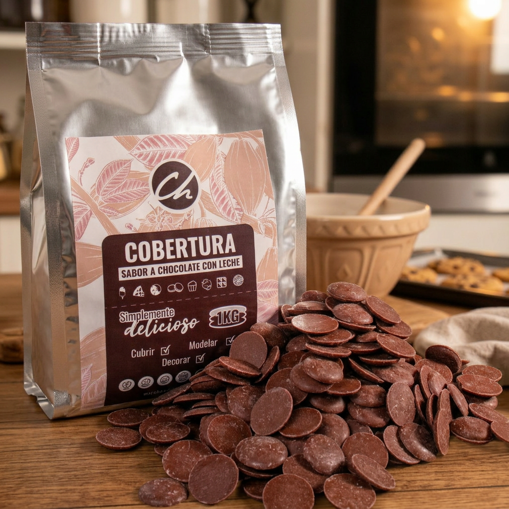 Cobertura sabor a chocolate con leche