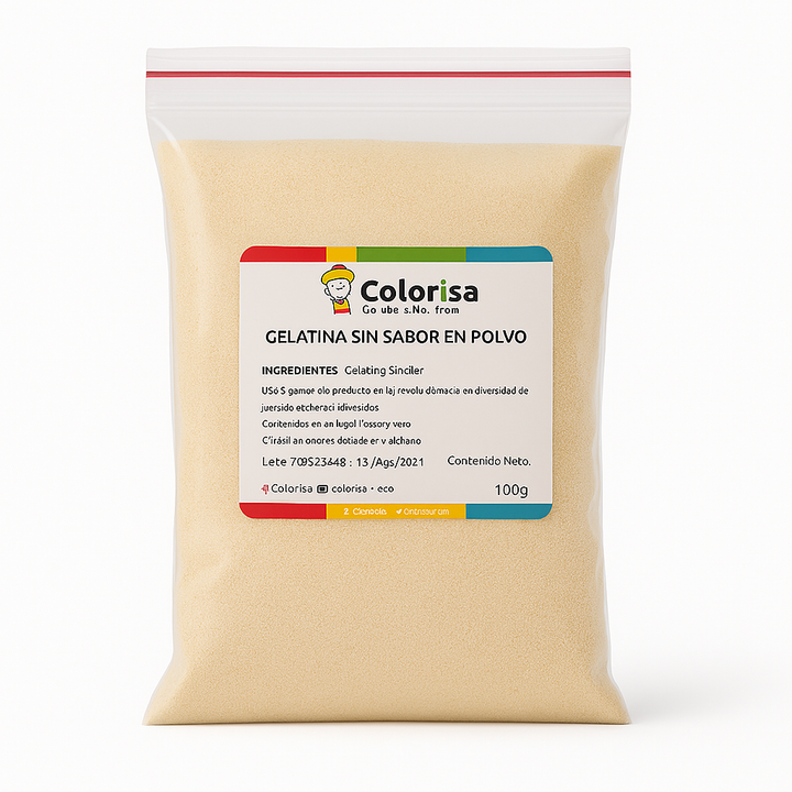 Gelatina sin sabor