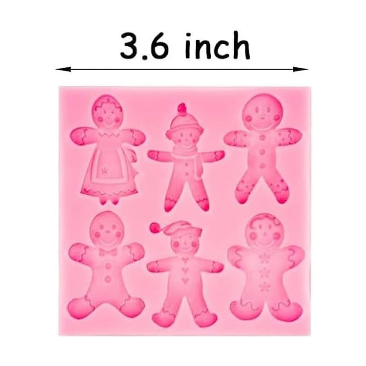 Molde de silicón de muñeco de jengibre