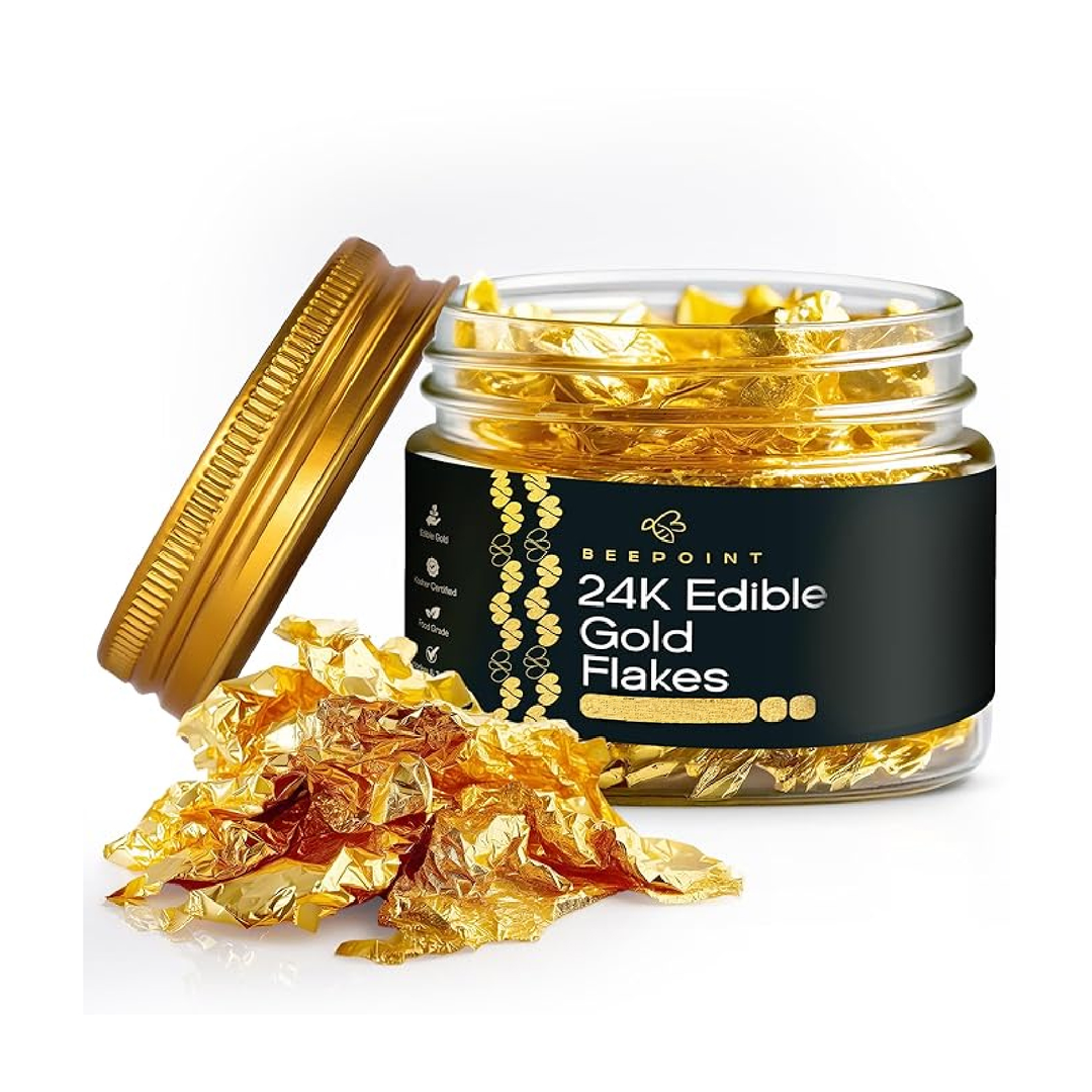 Copos de lámina de oro comestible