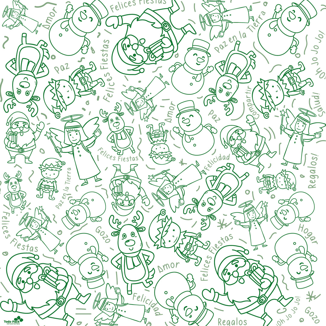 Papel Antigrasa de navidad 12x12"