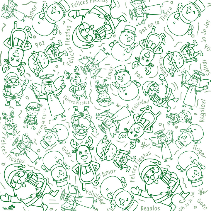 Papel Antigrasa de navidad 12x12"