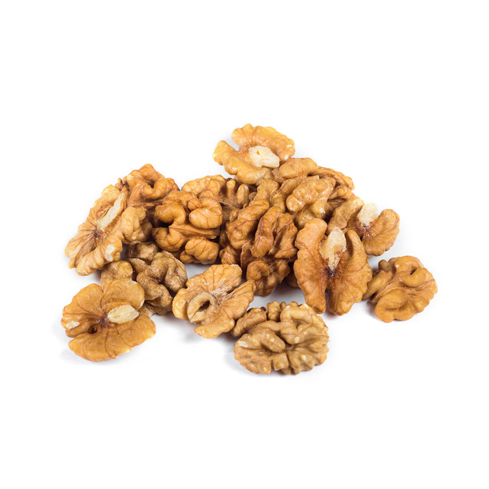 Nueces mitad y pedazos