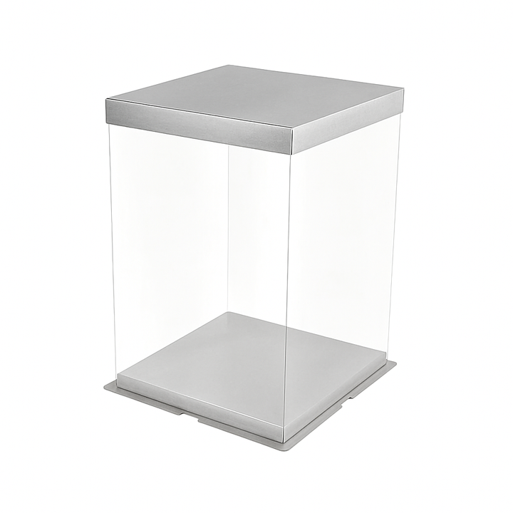 Caja transparente con base