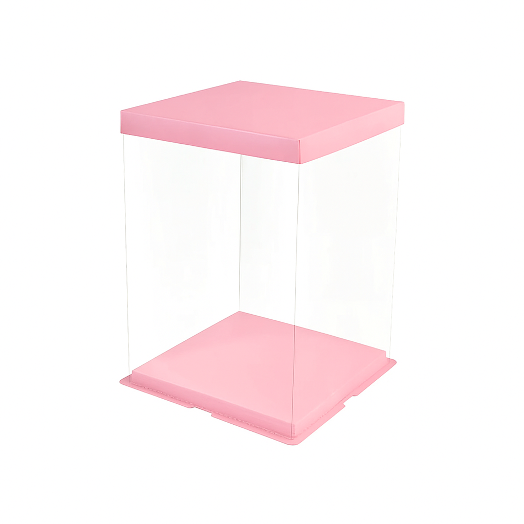 Caja transparente con base