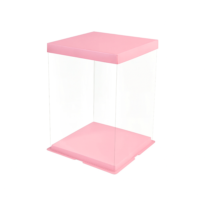 Caja transparente con base