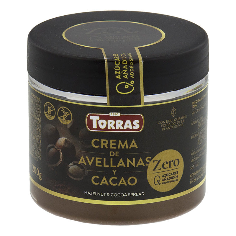 Crema de avellanas y cacao con stevia