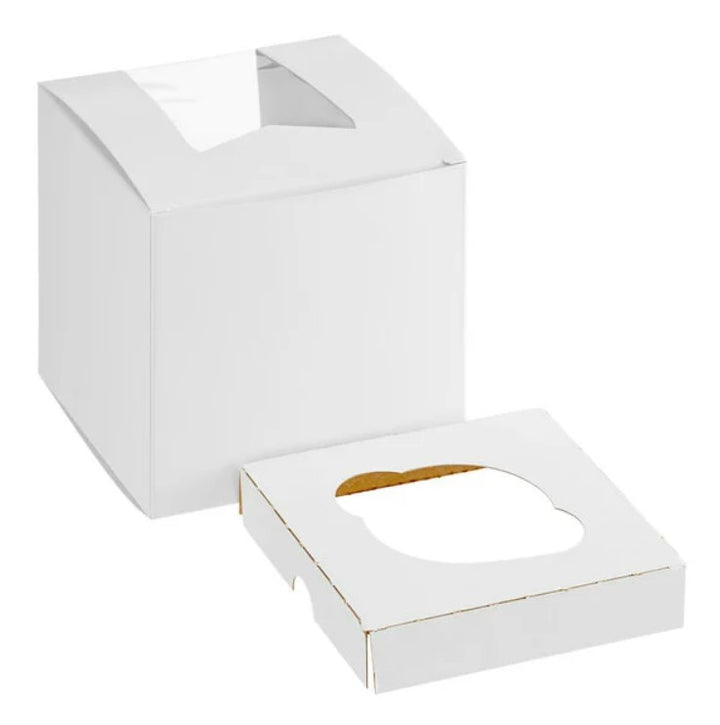 Caja para cupcake con ventana 4 x 4 x 4"