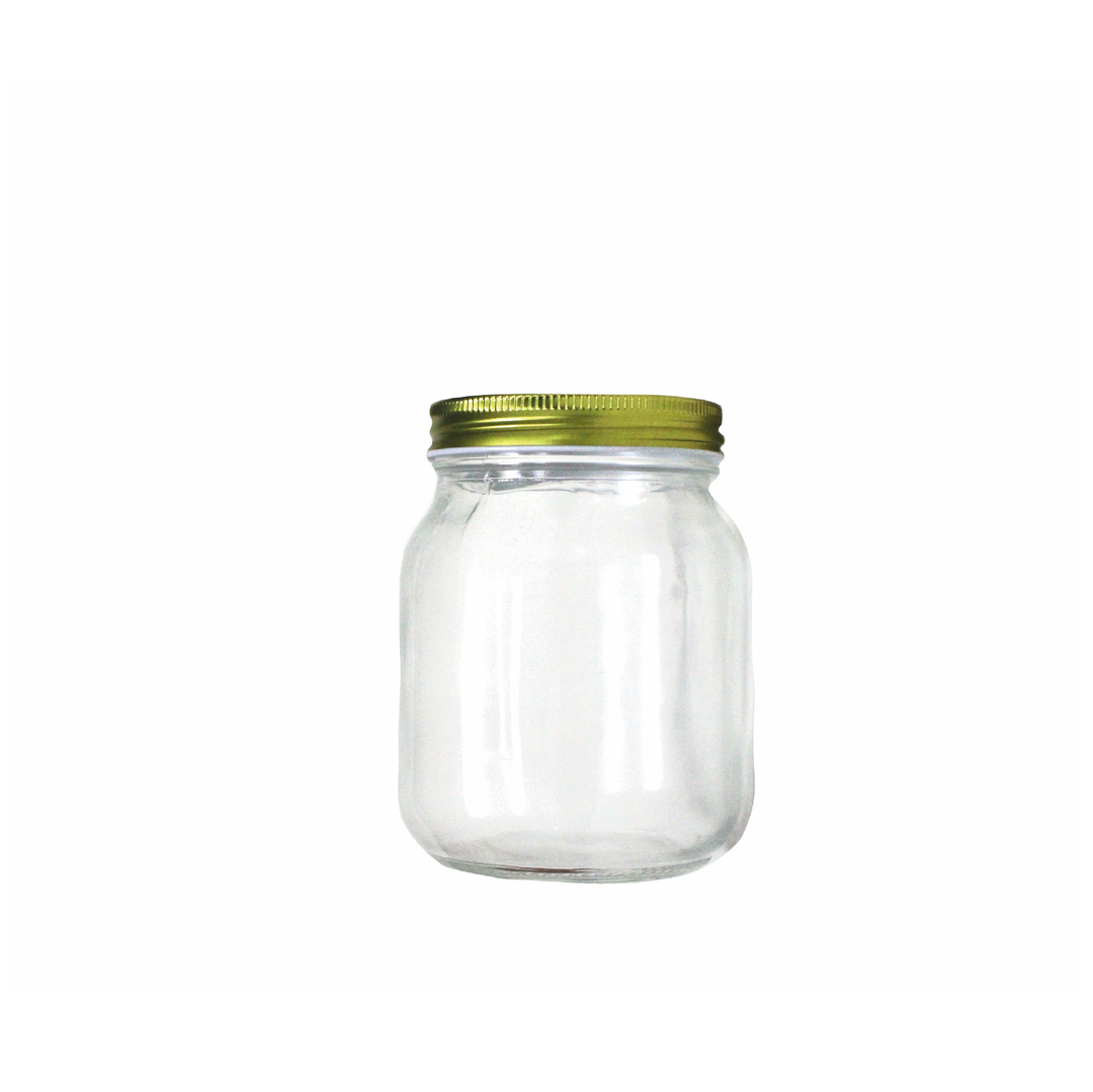 Frascos de vidrio multiuso Tapa Dorada (Mason Jars)