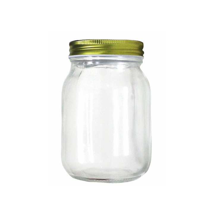 Frascos de vidrio multiuso Tapa Dorada (Mason Jars)