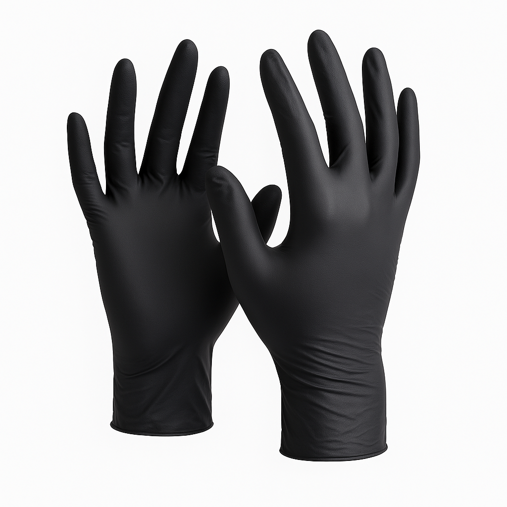 Guantes desechables negros de Nitrilo