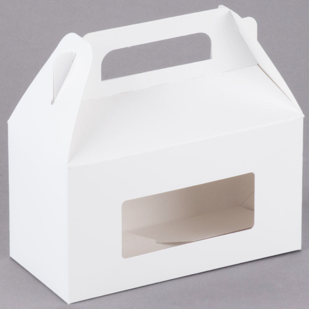 Caja blanca con ventana frontal (disponible en 3 tamaños)