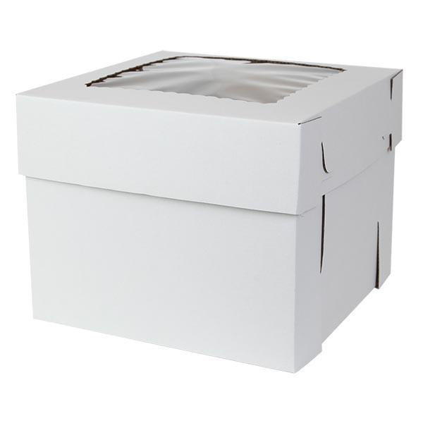 Caja blanca alta con ventana 8 x 8 x 8"