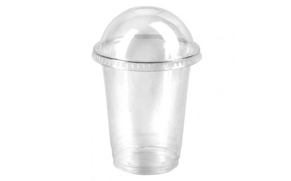 Vaso con tapa domo sin hueco