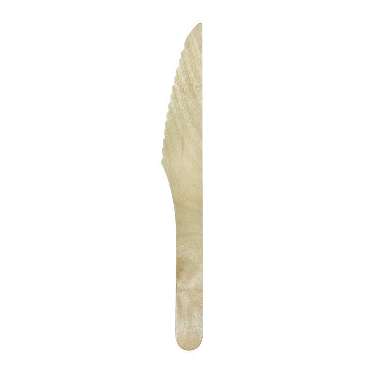 Cubiertos desechables de madera