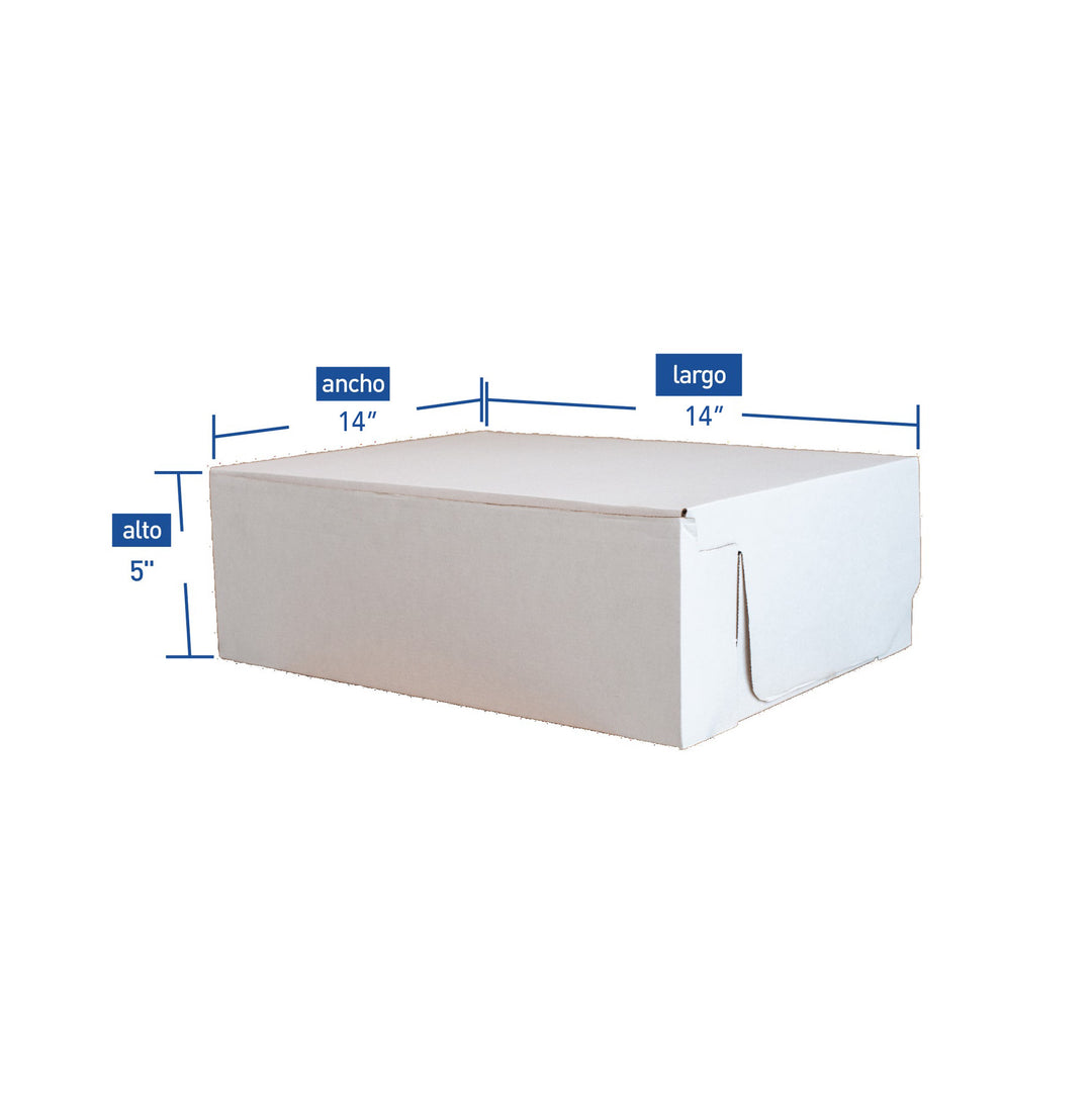 Caja baja blanca para dulce sin ventana