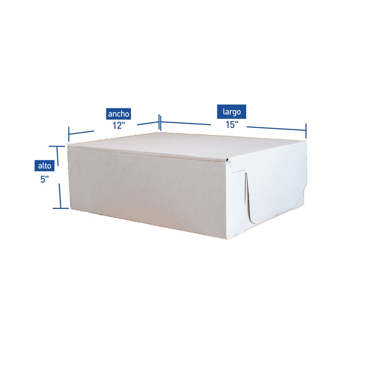 Caja baja blanca para dulce sin ventana
