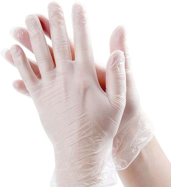 Guantes desechables transparentes