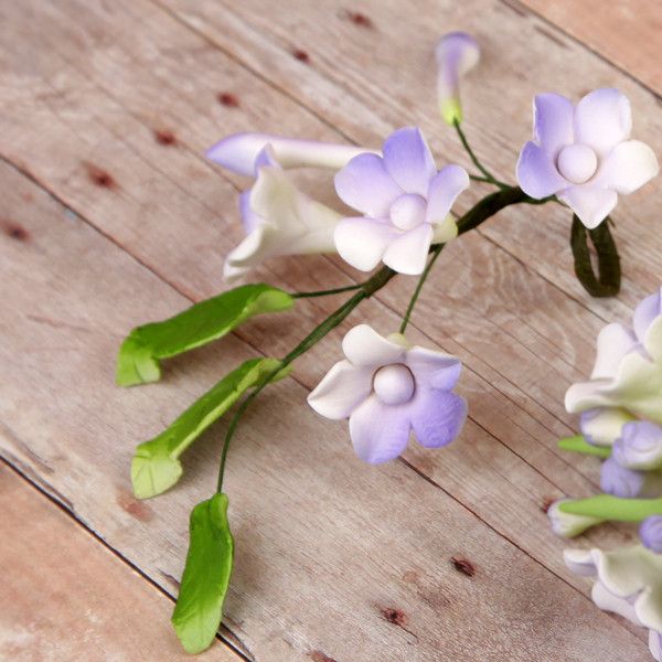 Flor decorativa Asian Stephanotis de pasta de goma