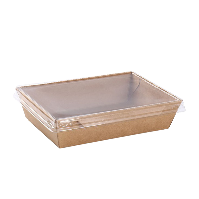 Caja kraft para sushi con ventana