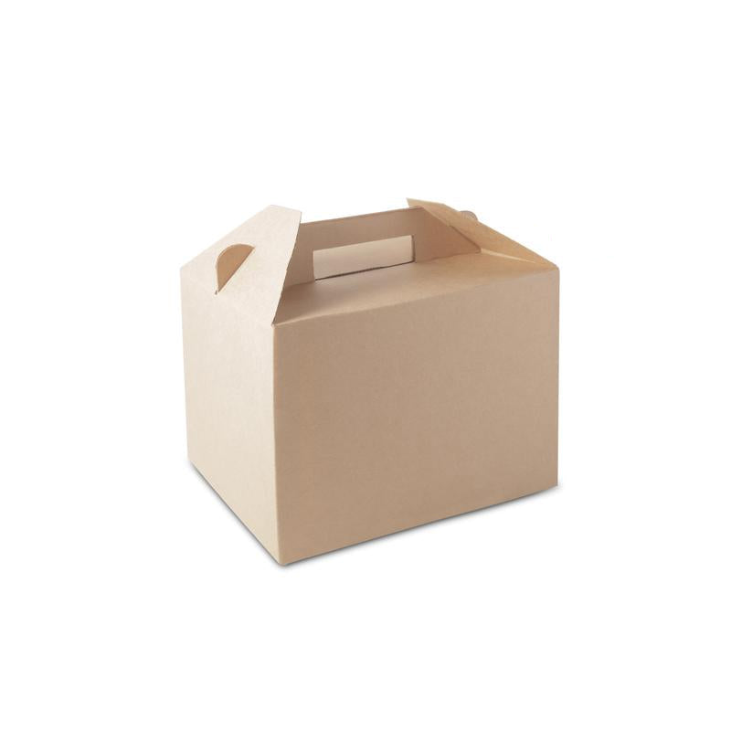 Caja kraft tipo lonchera (disponible en 3 tamaños)