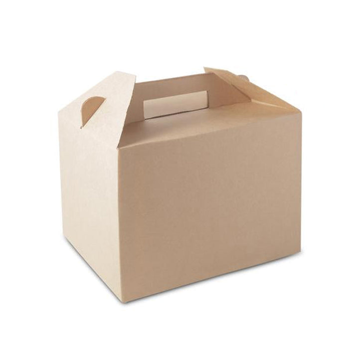 Caja kraft tipo lonchera (disponible en 3 tamaños)