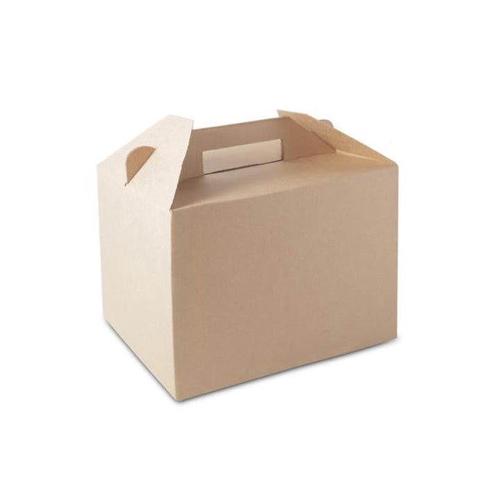 Caja kraft tipo lonchera (disponible en 3 tamaños)